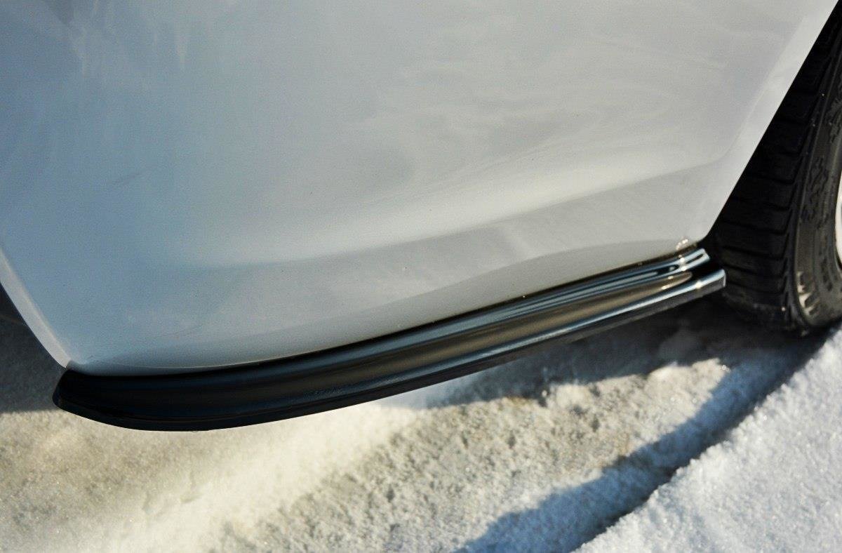 Heck Ansatz Flaps Diffusor für BMW 3er E90 M Paket schwarz Hochglanz