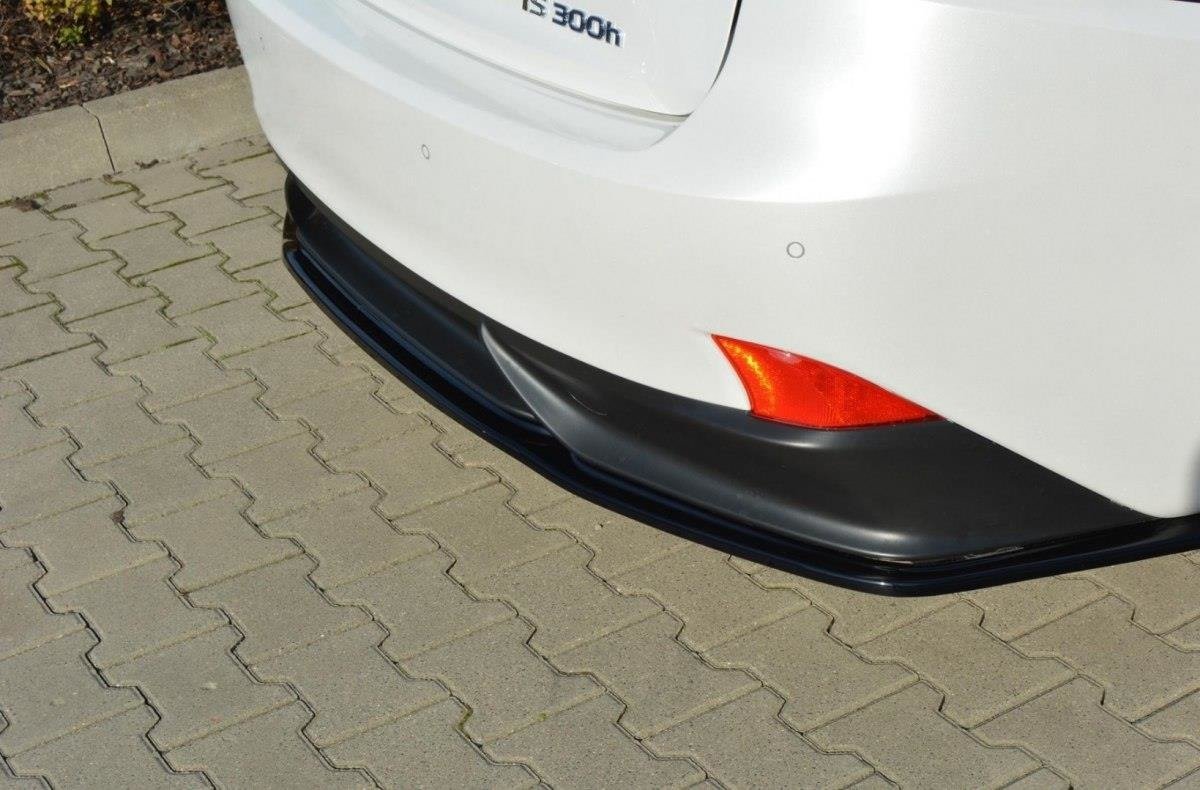 Mittlerer Diffusor Heck Ansatz für Lexus IS Mk3 H  schwarz Hochglanz
