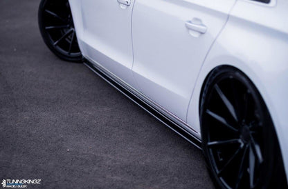 Seitenschweller Ansatz für Audi A8 D4 schwarz matt