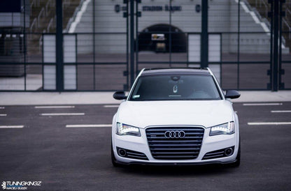 Front Ansatz V.1 für Audi A8 D4 schwarz Hochglanz