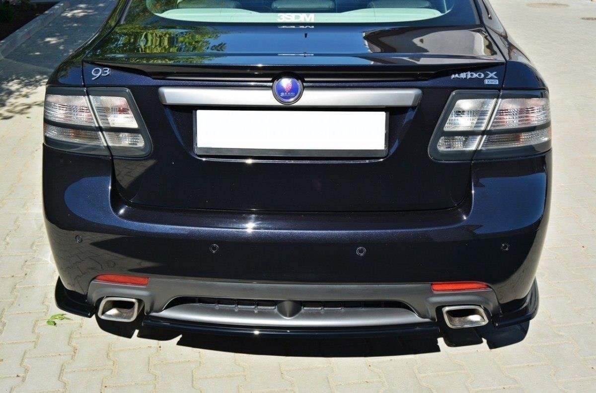 Mittlerer Diffusor Heck Ansatz für SAAB 9-3 TURBO X Carbon Look