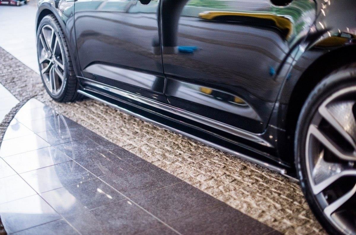 Seitenschweller Ansatz für RENAULT TALISMAN schwarz Hochglanz