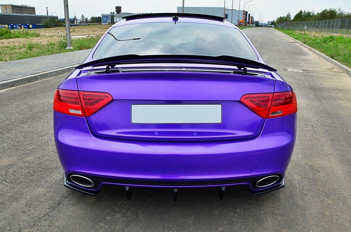 Heck Ansatz Flaps Diffusor für Audi RS5 Mk1 8T Facelift Carbon Look