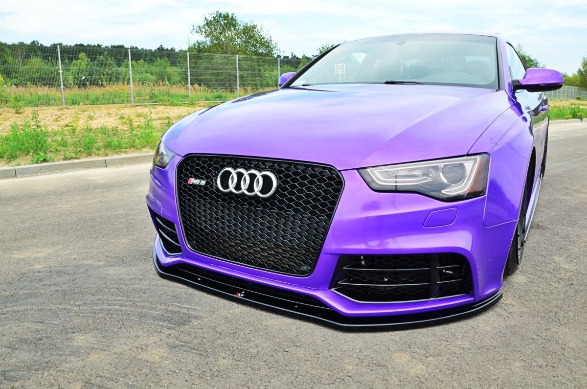 Front Ansatz für AUDI RS5 8T schwarz Hochglanz