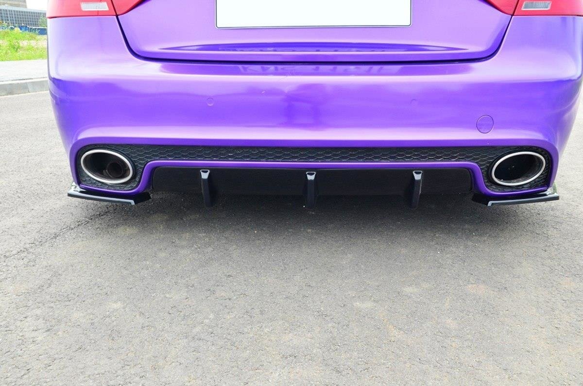 Diffusor Heck Ansatz für Audi RS5 Mk1 8T Facelift Carbon Look