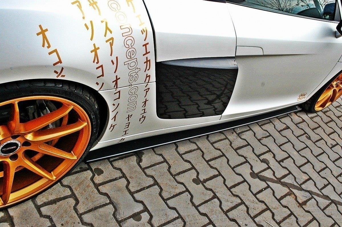 Seitenschweller Ansatz für Audi R8 Mk.1 schwarz matt