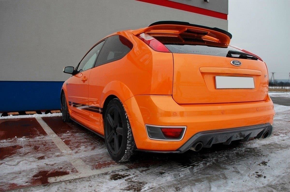 Heck Ansatz Flaps Diffusor für FORD FOCUS MK2 ST VORFACELIFT nur mit Diffusor Heck Ansatz für schwarz matt