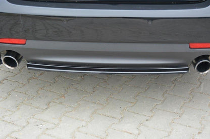 Mittlerer Diffusor Heck Ansatz für Saab 9-3 Aero Mk2 Facelift schwarz Hochglanz