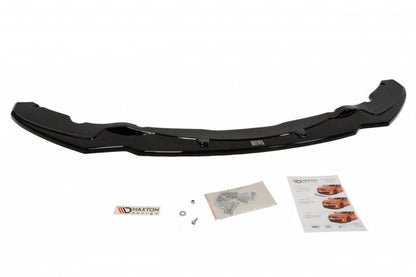 Front Ansatz für v.1 BMW 4er F32 M Paket schwarz Hochglanz