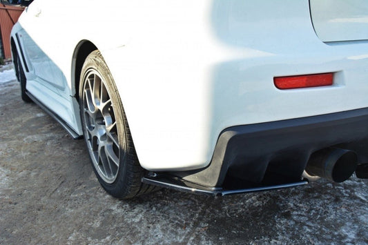 Heck Ansatz Flaps Diffusor für Mitsubishi Lancer Evo X Carbon Look
