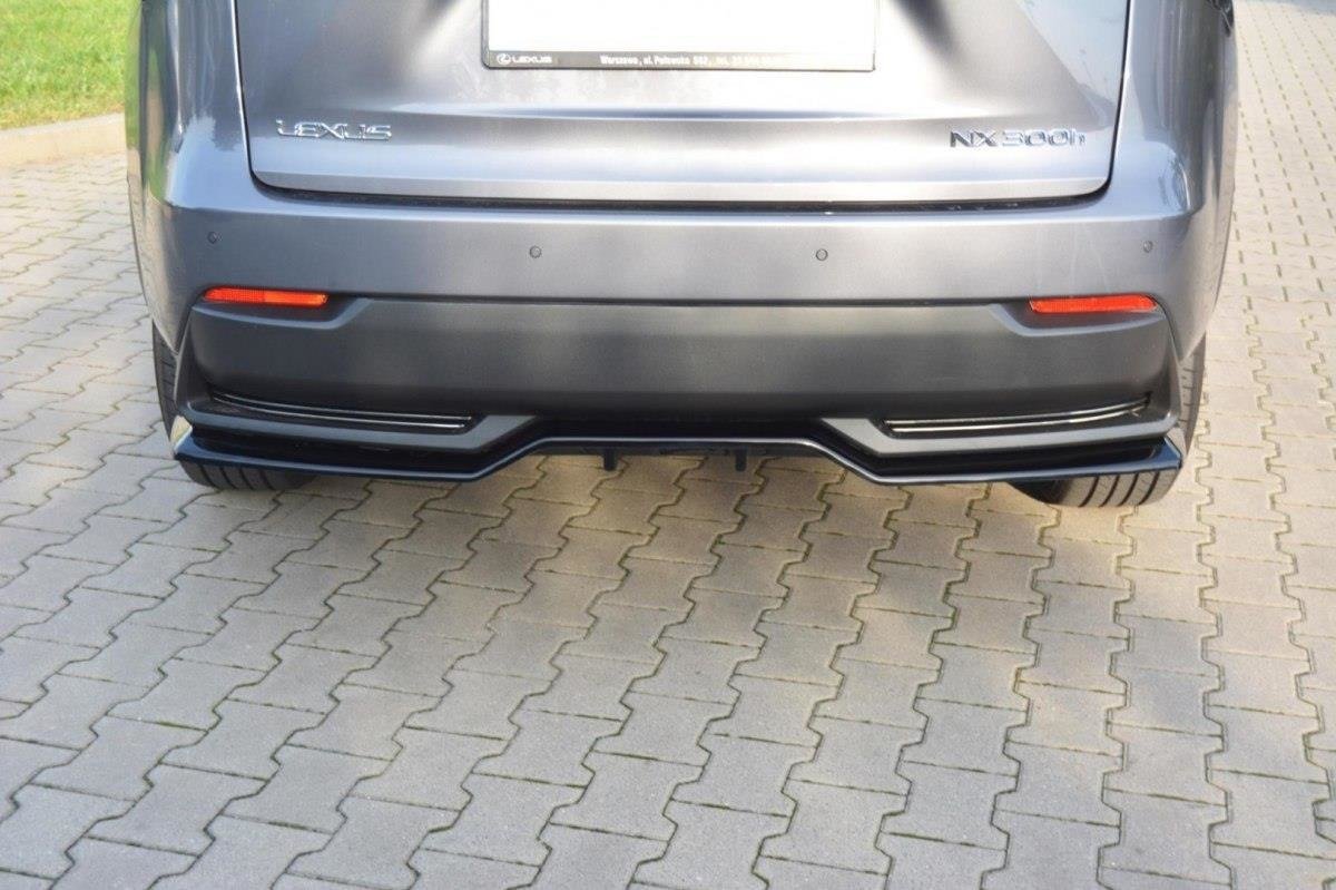 Mittlerer Diffusor Heck Ansatz für Lexus NX Mk1 H DTM LOOK schwarz matt