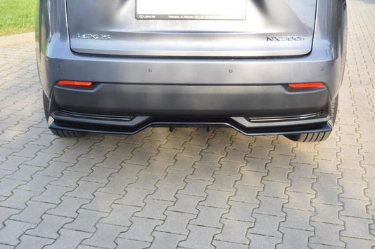 Mittlerer Diffusor Heck Ansatz für Lexus NX Mk1 H DTM LOOK schwarz matt