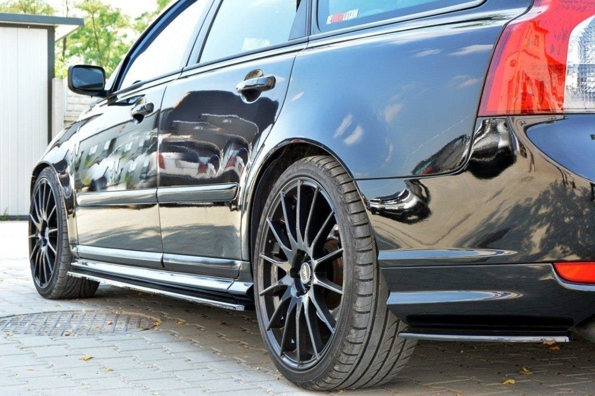 Seitenschweller Ansatz für VOLVO V50F R-DESIGN Carbon Look