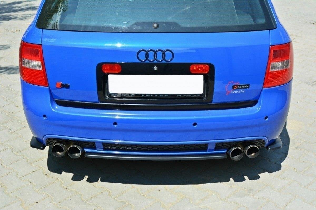 Mittlerer Diffusor Heck Ansatz für AUDI RS6 C5 AVANT schwarz Hochglanz