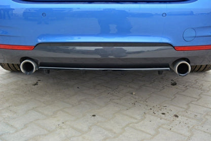 Mittlerer Diffusor Heck Ansatz für BMW 4er F32 M Paket im DTM LOOK schwarz matt