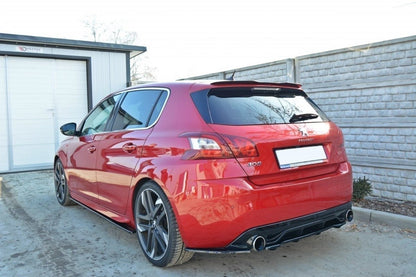 Mittlerer Diffusor Heck Ansatz für PEUGEOT 308 II GTI im DTM LOOK Carbon Look