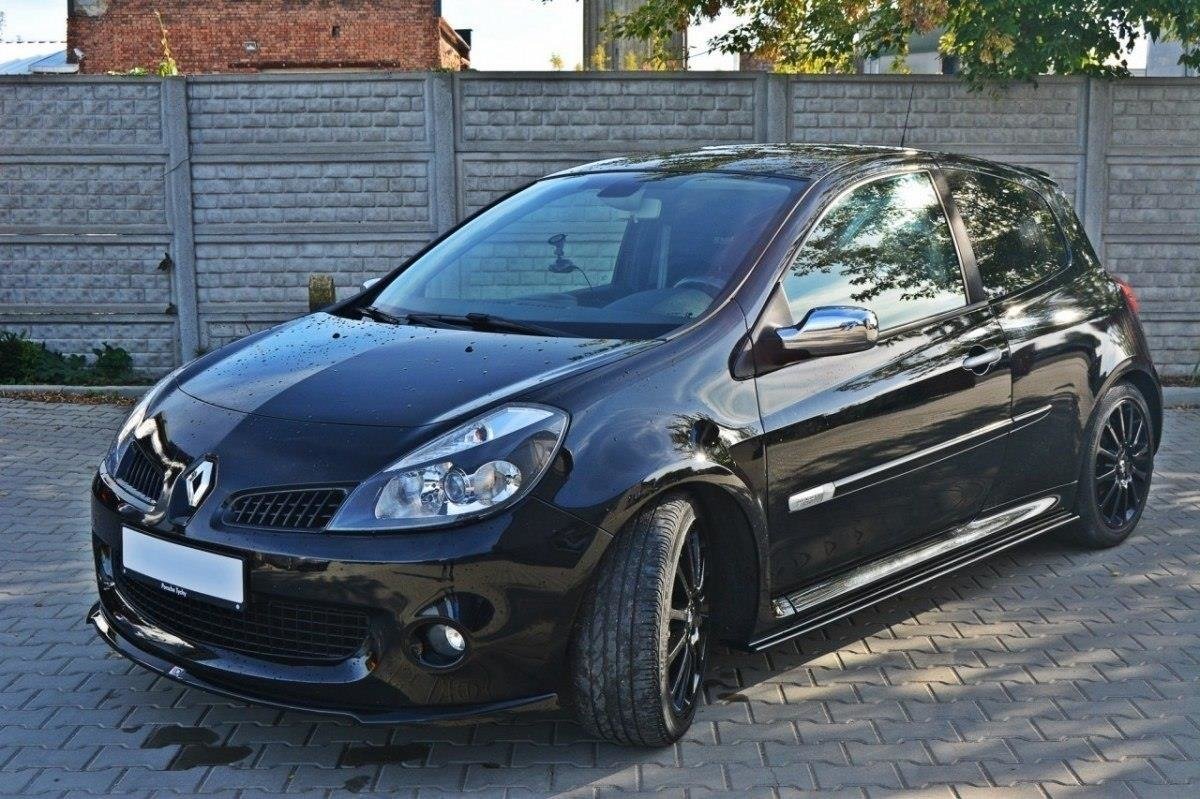 Front Ansatz für RENAULT CLIO III RS schwarz Hochglanz