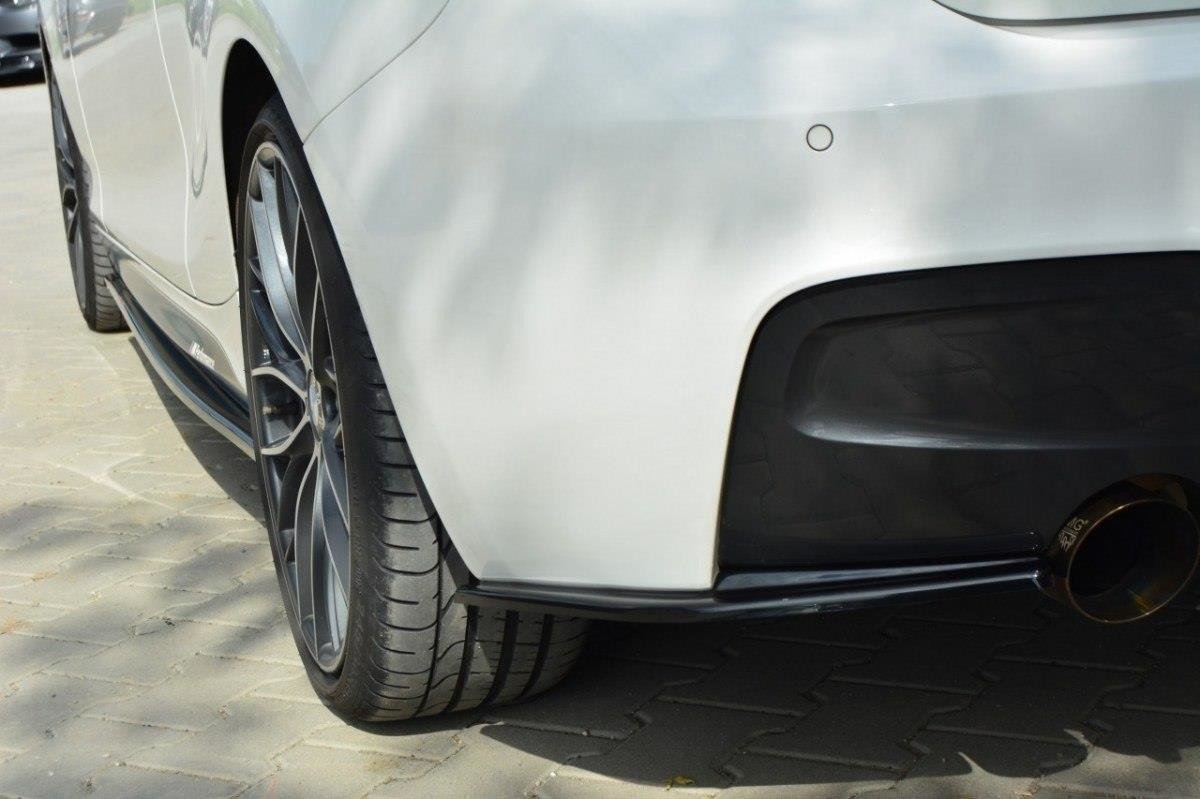 Heck Ansatz Flaps Diffusor für BMW 1er F20/F21 M-Power (vor Facelift) schwarz matt