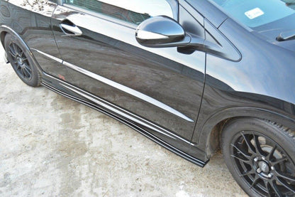 Seitenschweller Ansatz für HONDA CIVIC VIII TYPE S/R schwarz matt