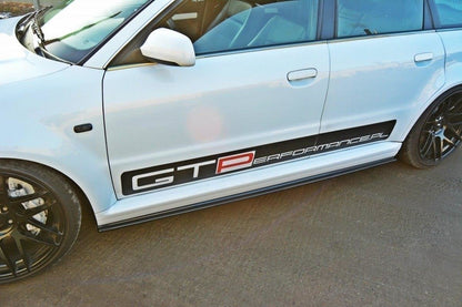 Seitenschweller Ansatz für AUDI RS4 B5 schwarz Hochglanz