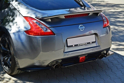Mittlerer Diffusor Heck Ansatz V.1 für Nissan 370Z schwarz Hochglanz
