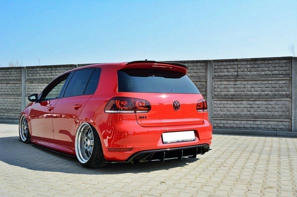 VW GOLF 6 GTI / 35TH Diffusor Heck Ansatz für Heckschürze für & Heck Ansatz Flaps Diffusor für