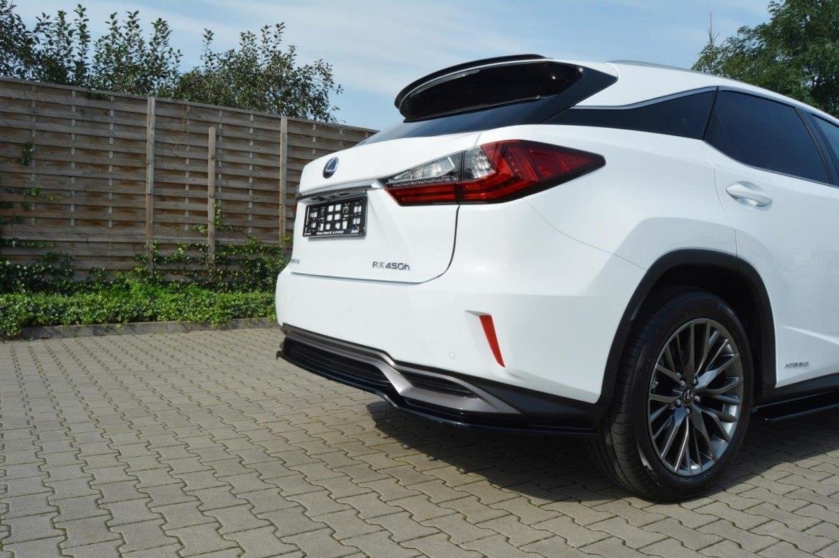 Mittlerer Diffusor Heck Ansatz für Lexus RX Mk4 H  Carbon Look