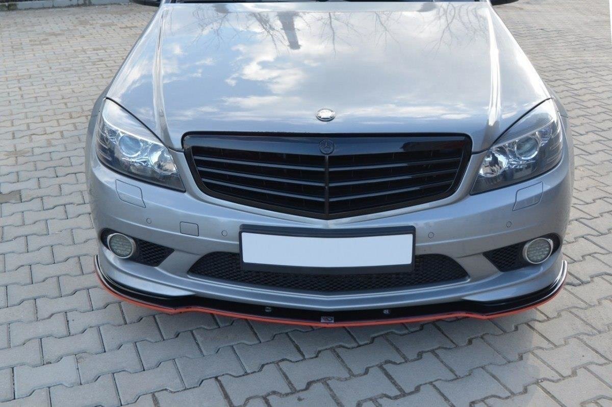 Front Ansatz für Mercedes C W204 AMG-Line (vor Facelift) schwarz matt