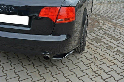 Heck Ansatz Flaps Diffusor für AUDI A4 B7 schwarz matt