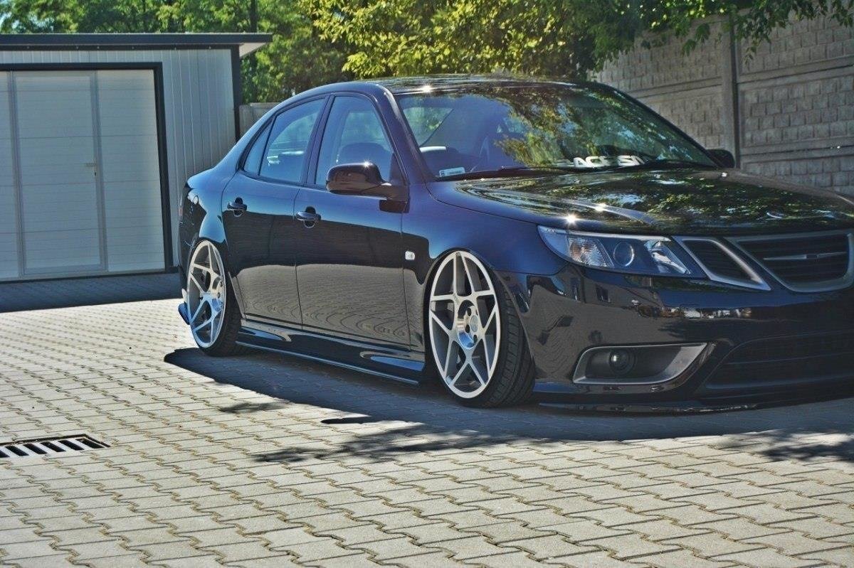 Seitenschweller Ansatz für SAAB 9-3 TURBO X/ Aero Facelift schwarz matt