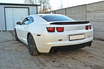 Heck Ansatz Flaps Diffusor für Chevrolet Camaro V SS - US, EU Version vor Facelift schwarz matt
