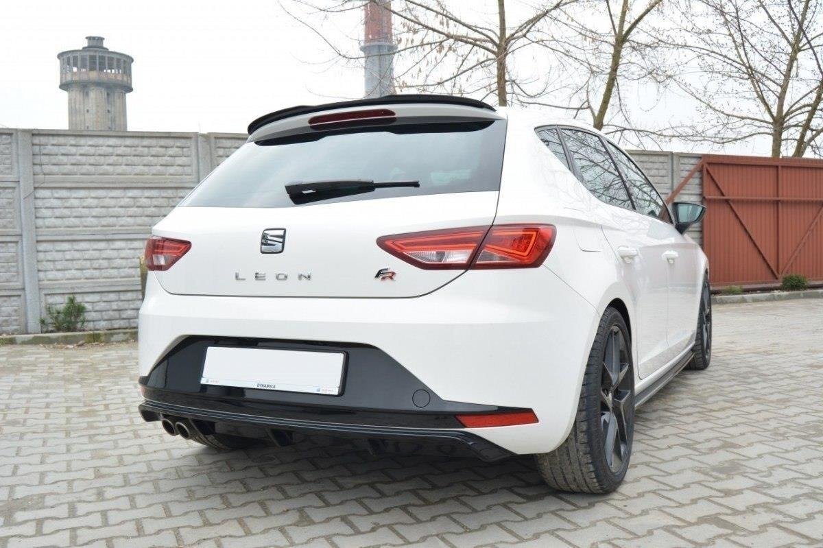 Diffusor Heck Ansatz für SEAT LEON III FR schwarz matt