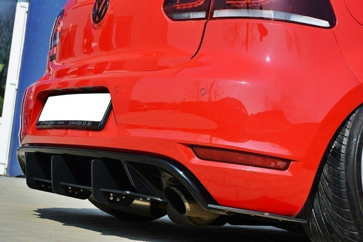 VW GOLF 6 GTI / 35TH Diffusor Heck Ansatz für Heckschürze für & Heck Ansatz Flaps Diffusor für