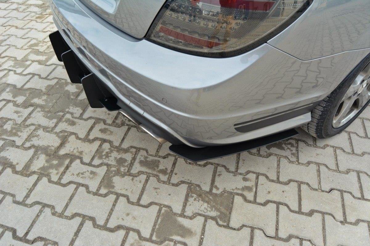 MERCEDES C W204 AMG-LINE Facelift Diffusor Heck Ansatz für Heckschürze für & Heck Ansatz Flaps Diffusor für