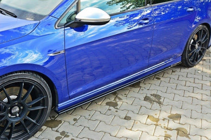 Seitenschweller Ansatz für V.1 für VW Golf 7 R / R-Line Carbon Look