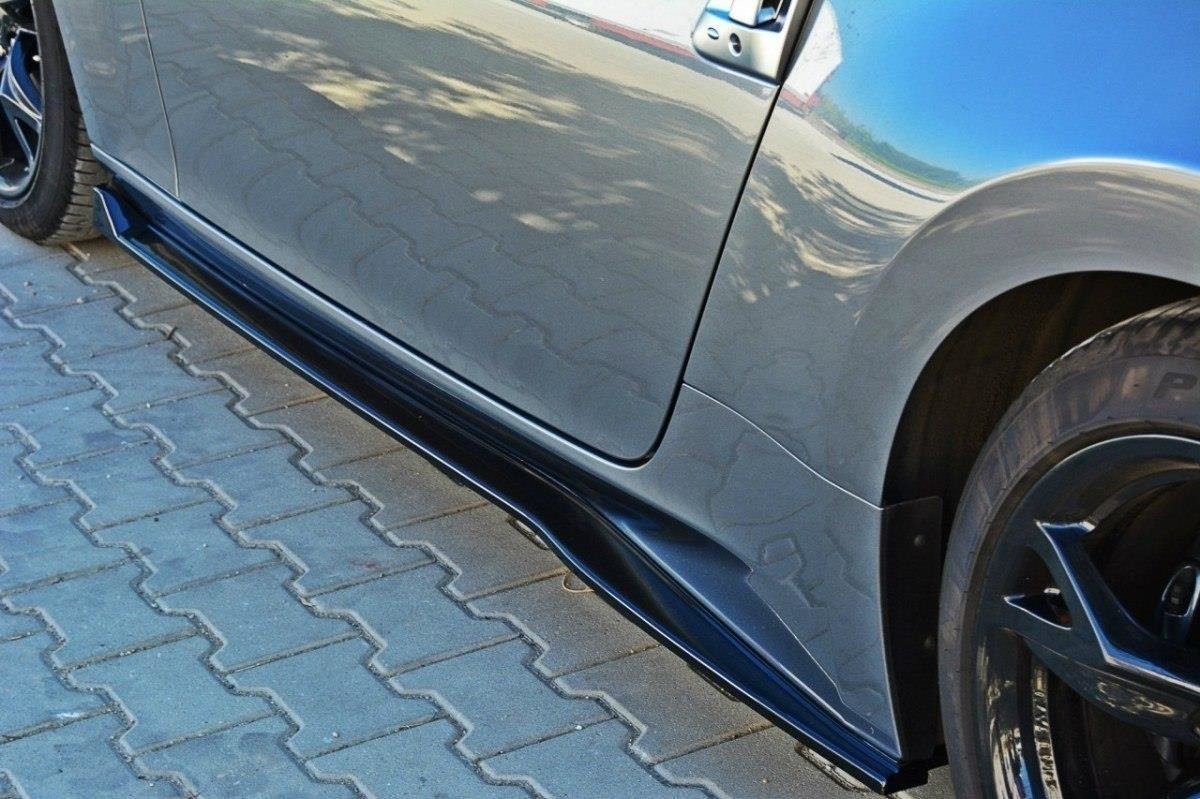 Seitenschweller Ansatz für V.1 für Nissan 370Z schwarz Hochglanz