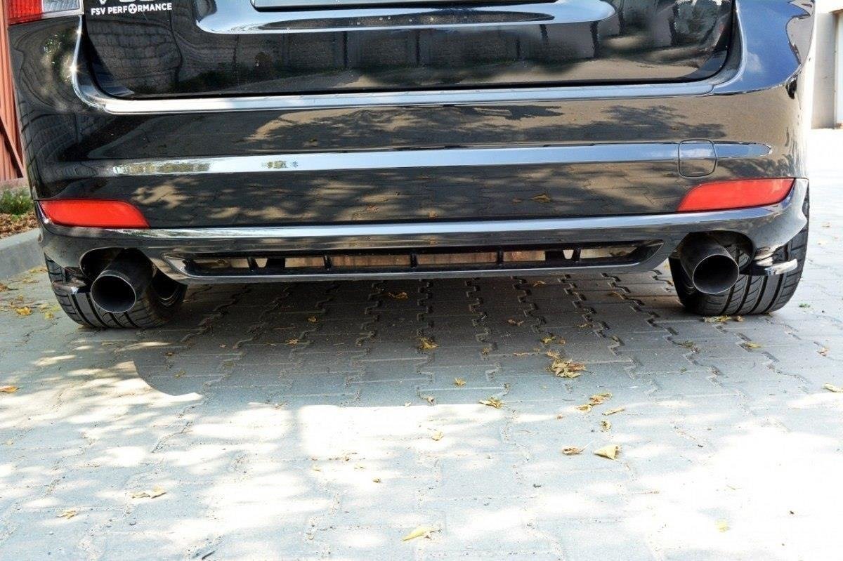Heck Ansatz Flaps Diffusor für VOLVO V50F R-DESIGN schwarz matt