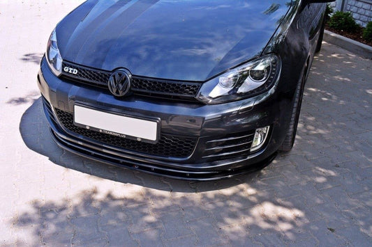 Front Ansatz für VER.2 VW GOLF 6 GTI schwarz Hochglanz