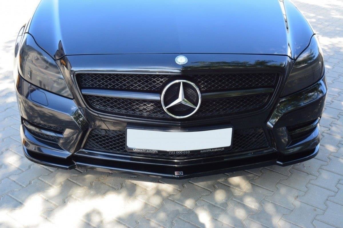 Front Ansatz für MERCEDES CLS C218 AMG LINE schwarz Hochglanz