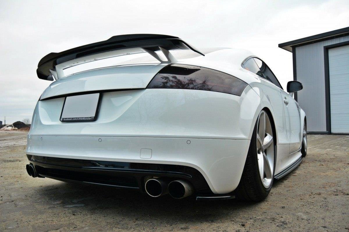 Heck Ansatz Flaps Diffusor für AUDI TT MK2 S-Line Carbon Look