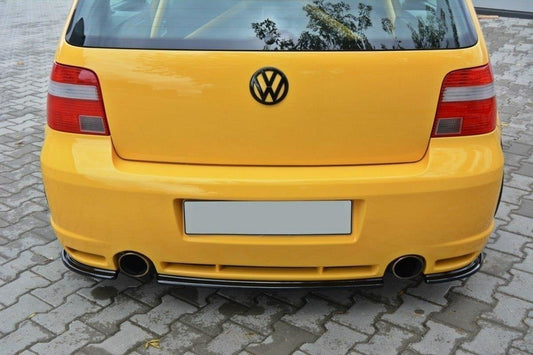 Mittlerer Diffusor Heck Ansatz für VW GOLF 4 R32 schwarz Hochglanz