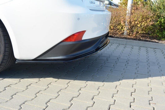 Mittlerer Diffusor Heck Ansatz für Lexus IS Mk3 H  Carbon Look