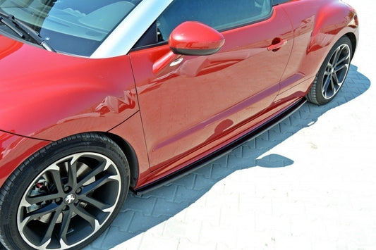 Seitenschweller Ansatz für PEUGEOT RCZ schwarz matt
