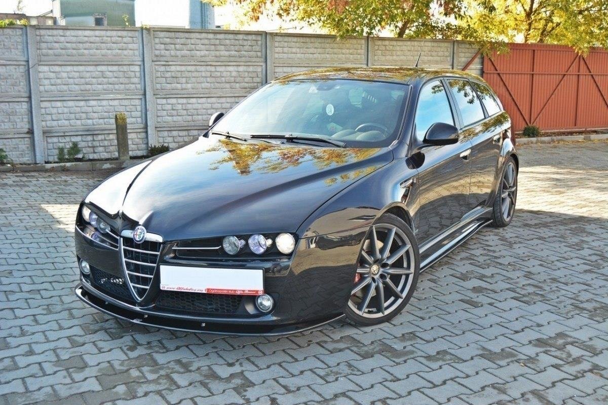 Front Ansatz für v.2 ALFA ROMEO 159 schwarz Hochglanz