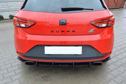 SEAT LEON III CUPRA Diffusor Heck Ansatz für Heckschürze für & Heck Ansatz Flaps Diffusor für