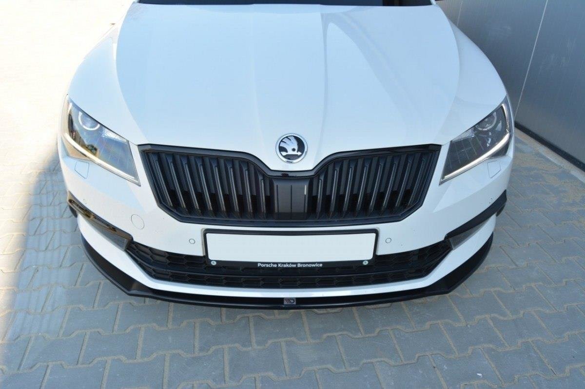 Front Ansatz V.2 für Skoda Superb Mk3 schwarz Hochglanz