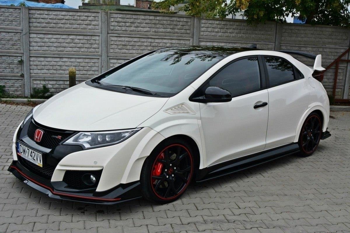 Seitenschweller Ansatz für HONDA CIVIC IX TYPE R schwarz Hochglanz