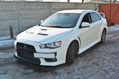 Front Ansatz V.1 für Mitsubishi Lancer Evo X schwarz matt