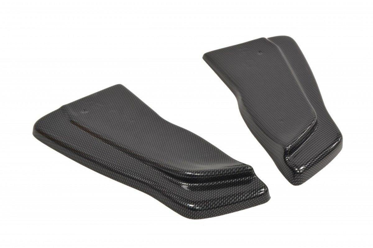 Heck Ansatz Flaps Diffusor für RENAULT CLIO III RS schwarz Hochglanz
