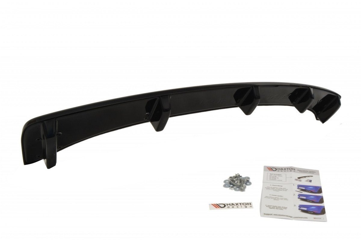Mittlerer Diffusor Heck Ansatz für AUDI A5 S-LINE Facelift DTM LOOK schwarz Hochglanz